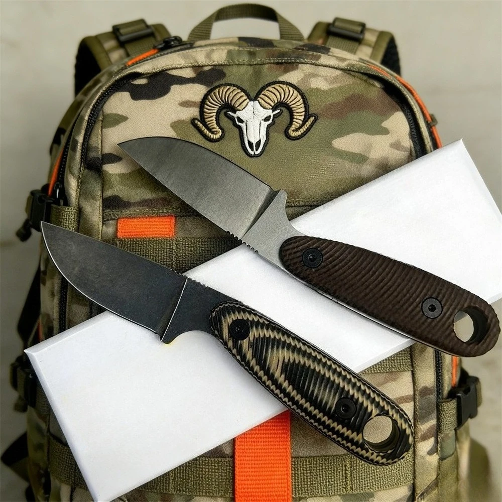 高級プレミアム品質ストレートナイフ-g10ハンドル-edc-アウトドア-登山-バックパッキング-釣り-ポータブル必須装備