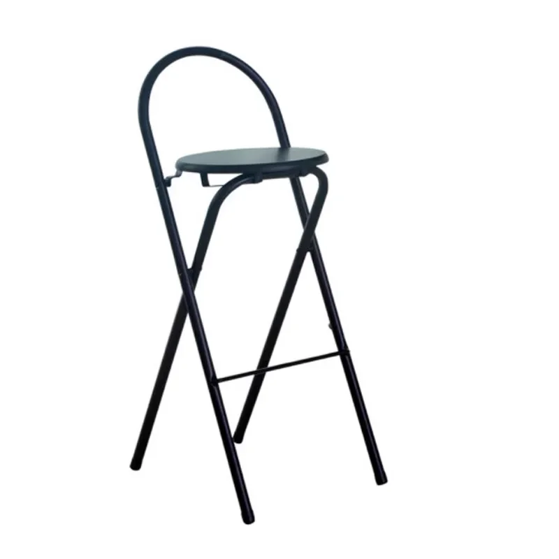 

Modern Simple Chairs for Kitchen Iron High Feet Furniture for Home Balcony Folding Bar Chair Arc Backrest Counter Stools