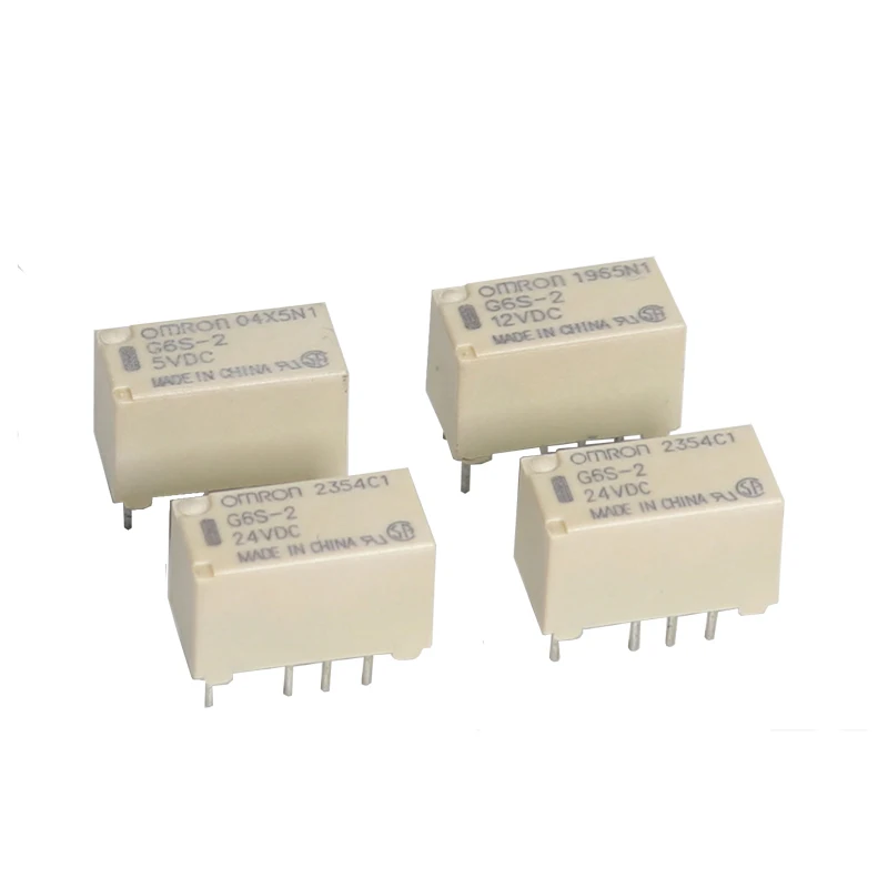 【10-2PCS】G6S-2-3VDC G6S-2-5VDC G6S-2-12VDC G6S-2-24VDC 250VAC/DC220V 3V/5V/12V/24V 8PIN Mini Signal Switch Relay 2A