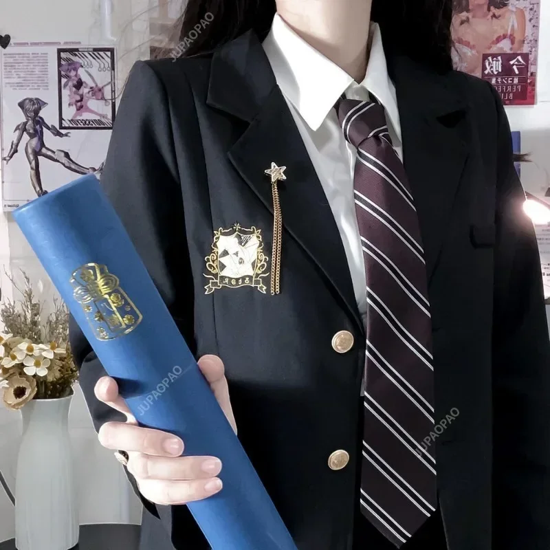 Giacca blazer nera Giacca da donna monopetto con ricamo alla moda di alta qualità Giacca da donna casual da ufficio formale