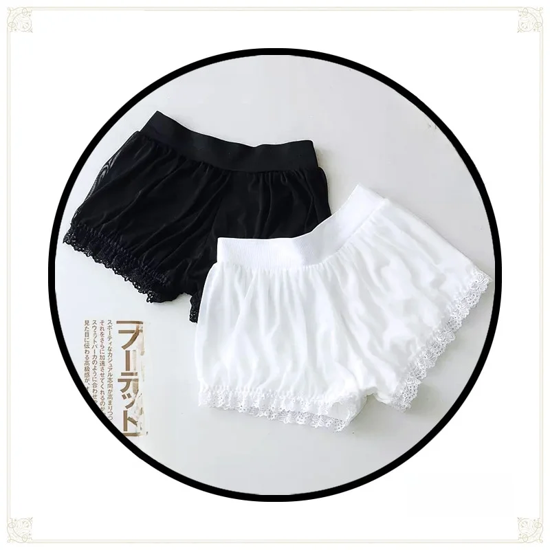 Harajuku لوليتا loween الدانتيل تقليم المحملة ربع السراويل Se السراويل قاعدة طبقة الشرير القوطية كوس اليقطين السراويل ort orts