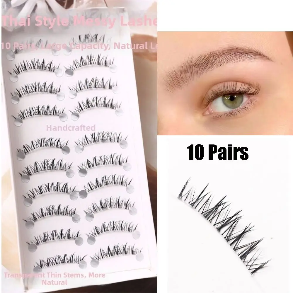 Faux cils de style thaïlandais, longs et naturels, faits à la main, sans cruauté, en faux vison 3D, extension de cils