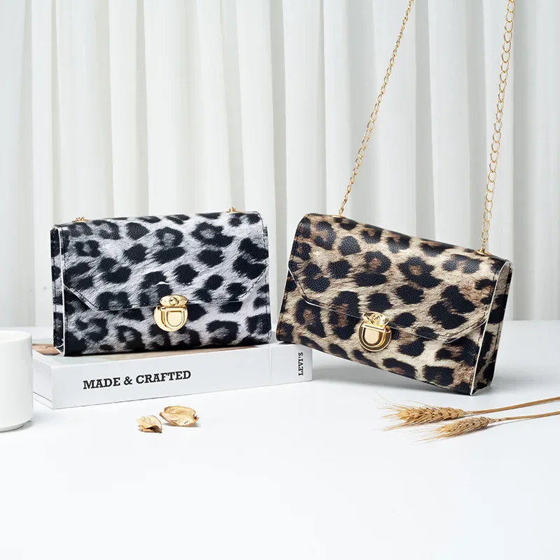 Bag Women's Mini Leopard Print Retro Chain Bag One Shoulder Crossbody Women's Xiaoxiangfeng Mobile Phone Bag