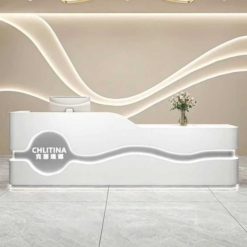 

Clinic Medical Beauty Reception Salon Reception Desk Office Table Beauty Salon Bar Baking Paint Clothing Store Dance Front Desk