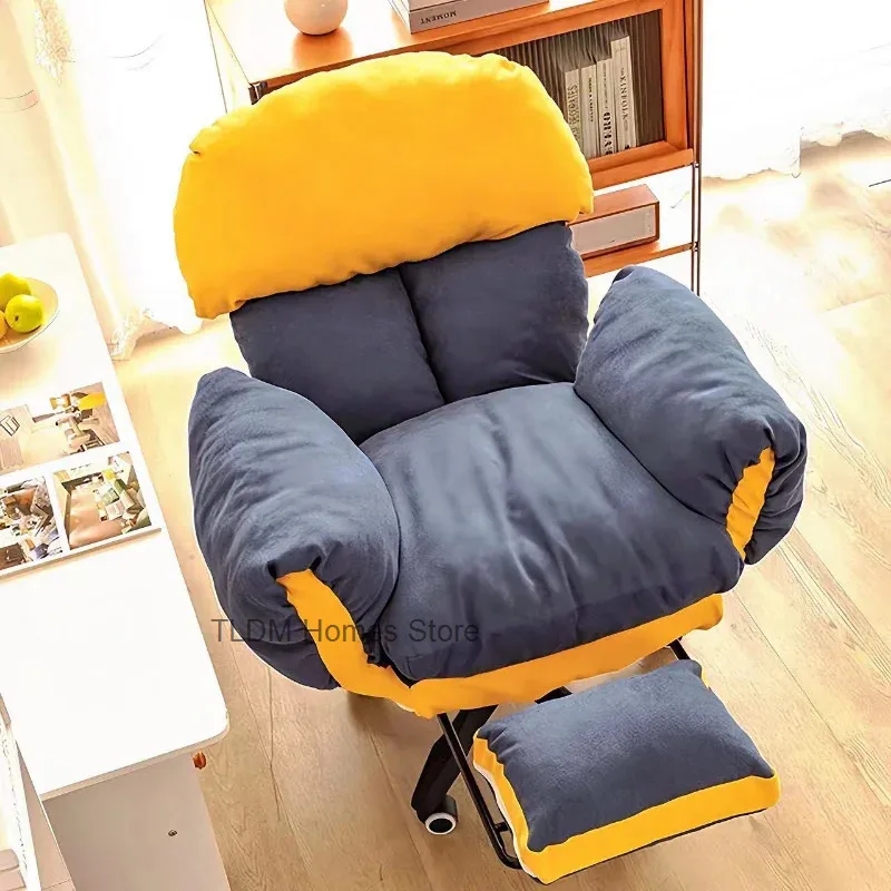 Comfortable Sofa Computer Chair, Lazy Office Chair, Sedentary Bedroom, Live Broadcast Chair, College Student Swivel Chair