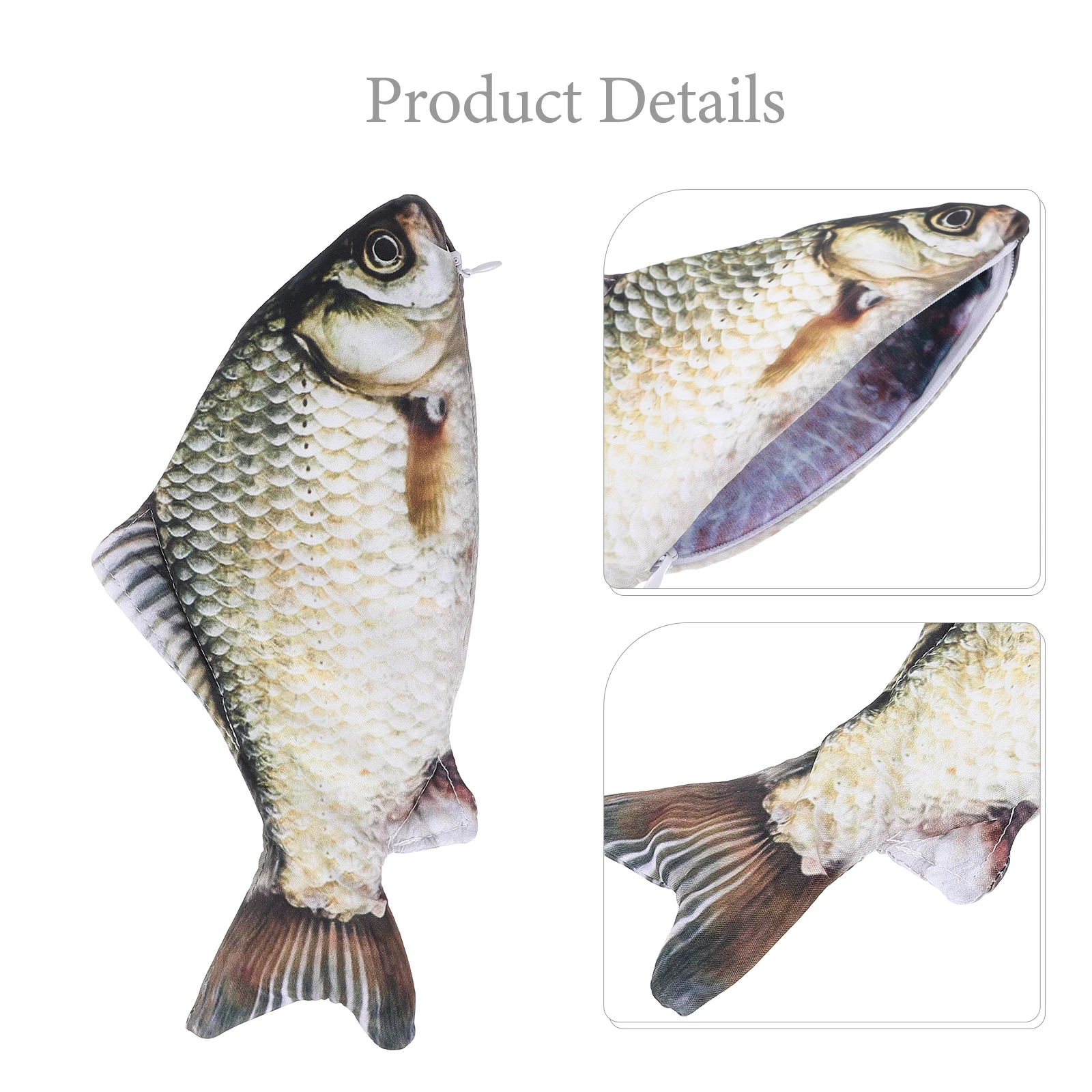 

Simulated Fish Pen Bag Creative Shape Funny Holder Large Capacity Stationery Pouch Novelty Case Gift Idea Birthday Present