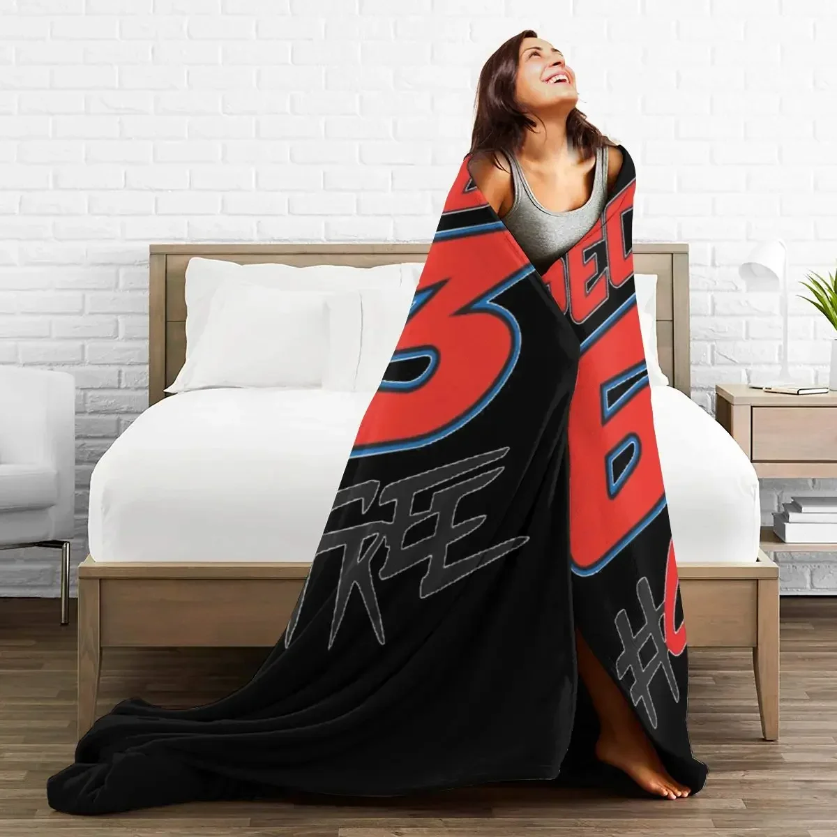 Pecco Bagnaia 63 Go Free Blanket Soft Warm Flannel Throw Blanket Bedspread for Bed Living room Picnic Travel Home Sofa