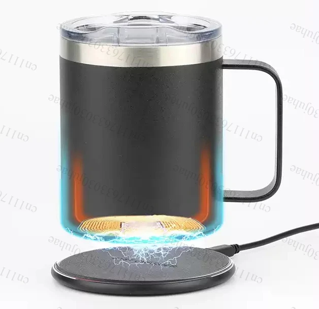 Self-Heating Coffee Mug - 12oz USB Electric Heated Mug Heat 131-149℉ Smart Warming Travel Mug Double Layer Food Grade Cup Warmer