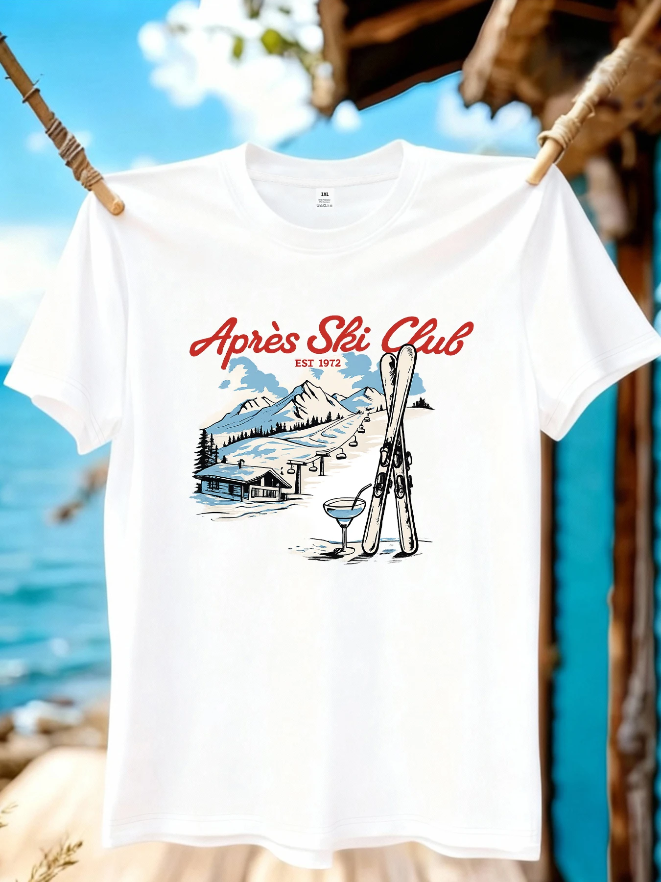 

【WZM10849】Женская футболка больших размеров с принтом в стиле ски-атлетики, с круглым вырезом, летняя, повседневная, с короткими рукавами, в уличном стиле, универсальная.