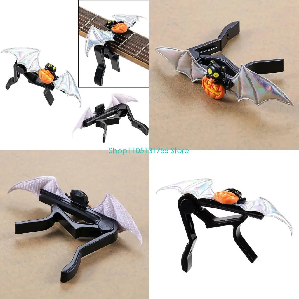 

K0EF Ukulele Capo with Strong Spring Action Protects Neck Beginner Guitar Accessory Alloy Texture for Various Guitar Types