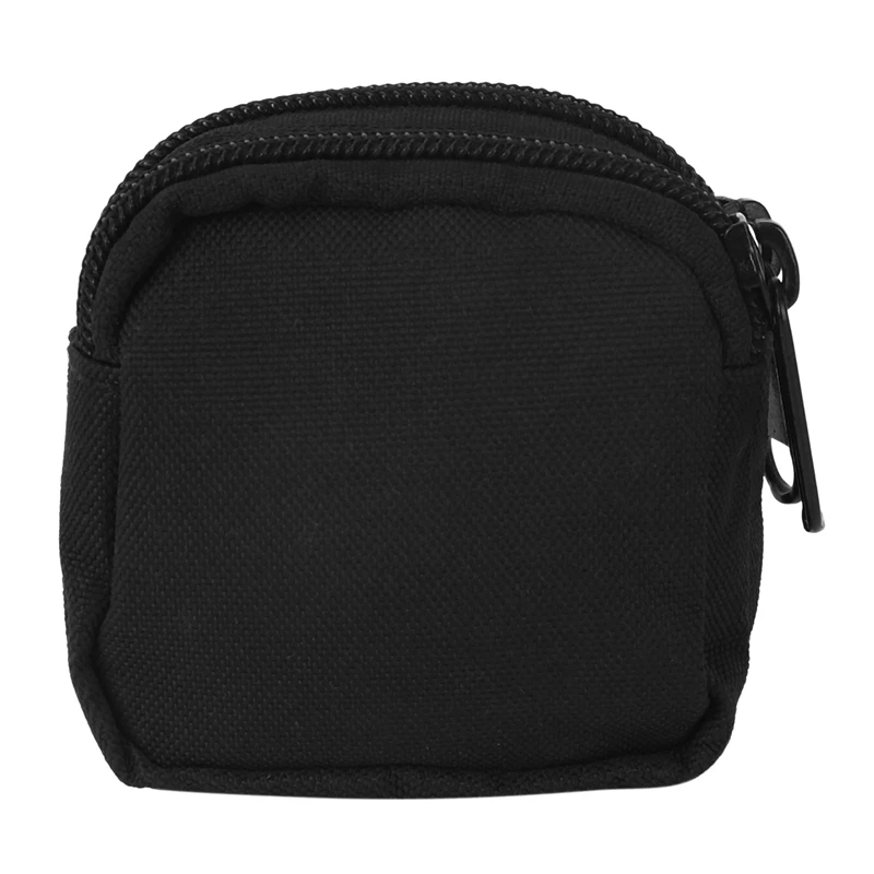 

3X Small Outdoor Pouch,Mini Purse Organizer Army Molle Gear Nylon EDC Utility Gadget Outdoor Waist Bag Cover(Black)