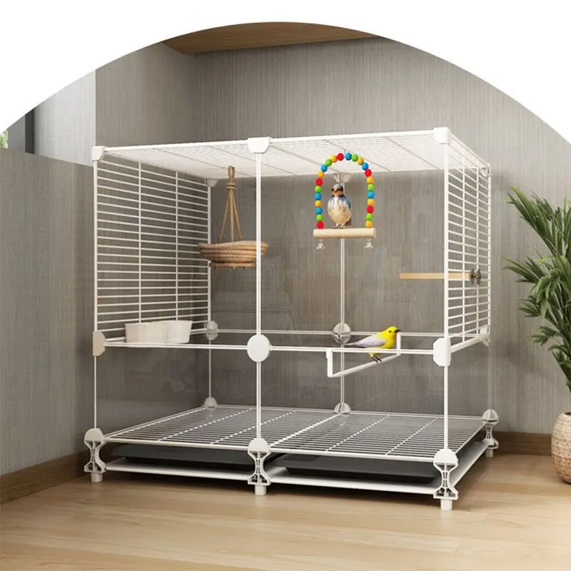 

Luxury Bird Villa Cage for Large Parrots Cockatiels Budgies Finches and Other Small Birds Suitable for Home Use