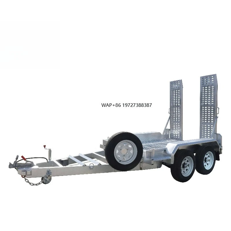 8*5 Double Axle Excavator Trailer ATM 3000kg Hot Dip Galvanised Plant Trailer