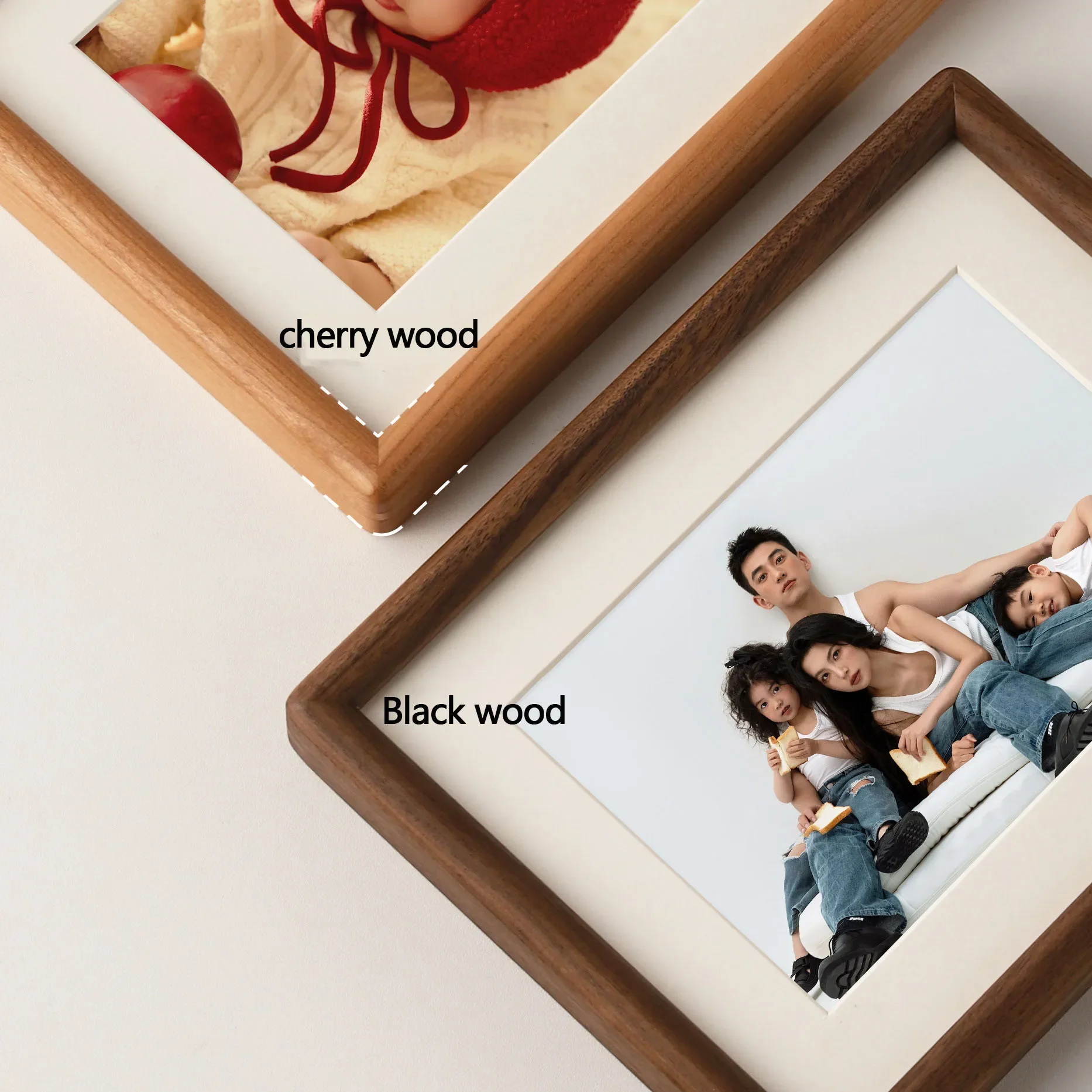 Solid Wood 6-10inch A4 Photo Frame Black Walnut/Teak High-Quality Mortise and Tenon Frame Picture Frame Home Desk Decor Gifts