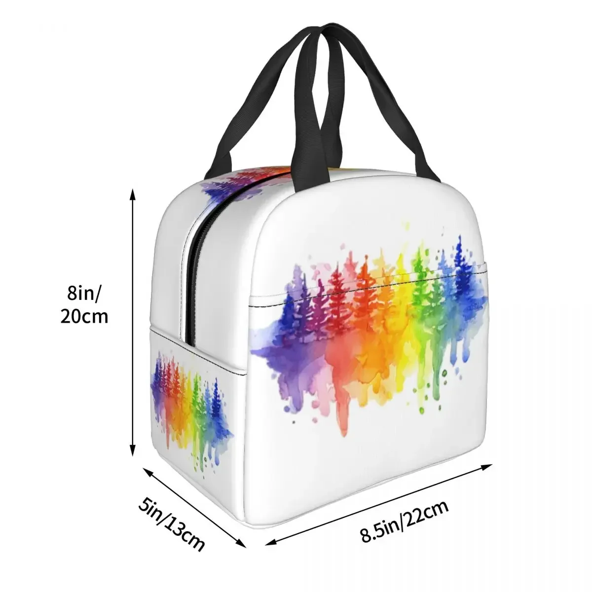 Rainbow Forest Lunch Bags Insulated Bento Box Lunch Tote Resuable Picnic Bags Thermal Bag for Woman Girl Office