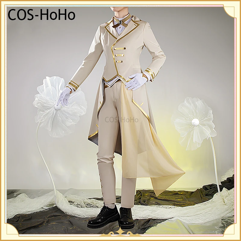 COS-HoHo Vtuber Nijisanji 6th Anniversary Commemoration Men's Wear Game Suit Uniform Cosplay Costume Halloween Party Outfit