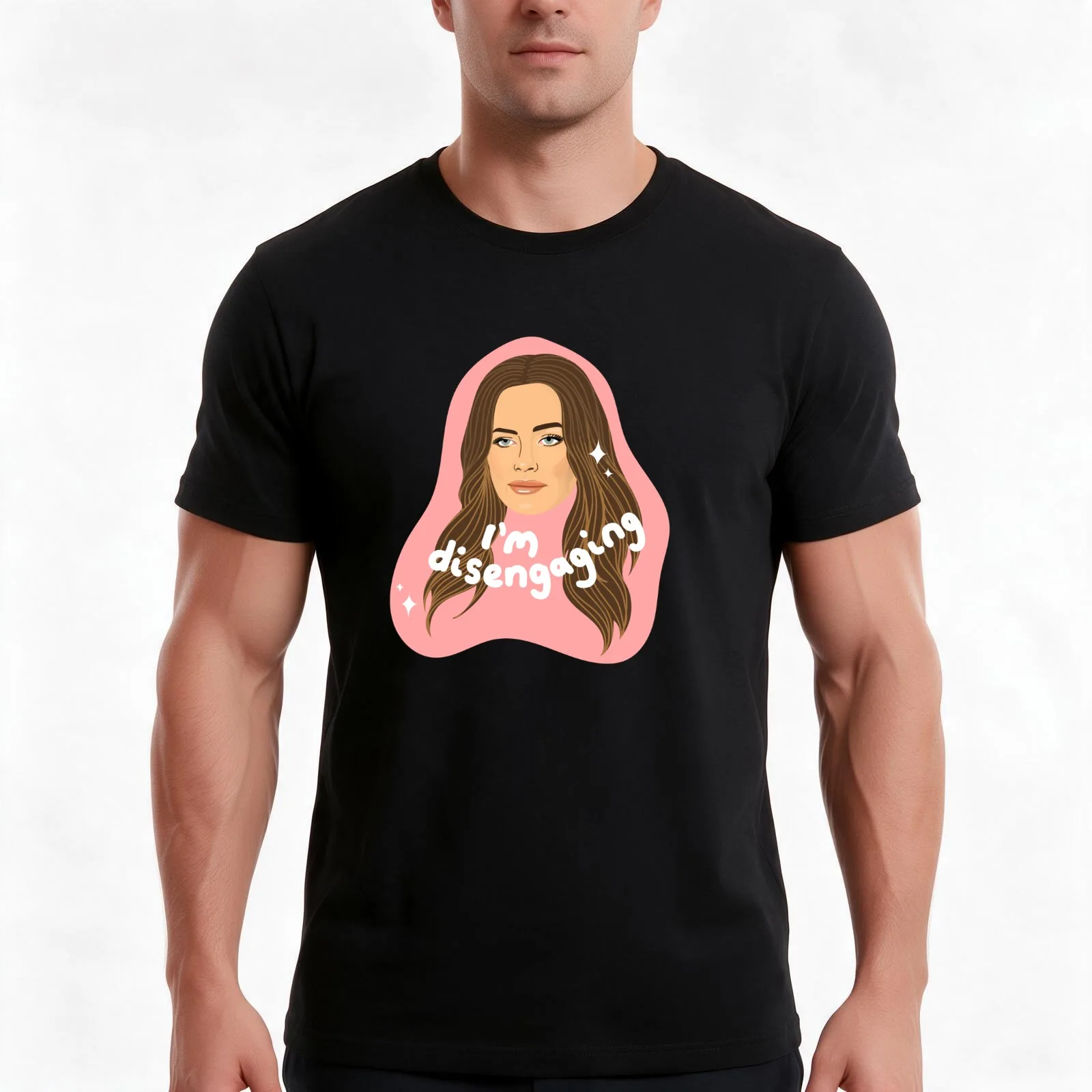 Meredith Marks - Real Houswives of Salt Lake City - RHOSLC - I'm Disengaging T-Shirt, Summer Casual Cotton Tee, Unisex Men Women