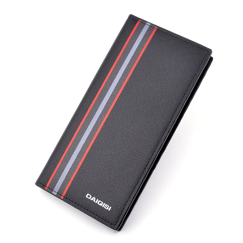 New Men Wallets Classic Long Style Card Holder Male Purse High Quality Zipper Large Capacity Pu Leather Luxury Wallet For Men