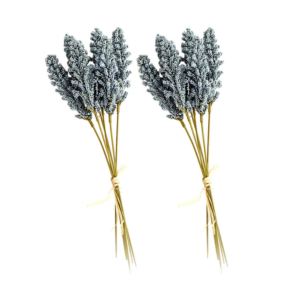 

Dark Blue Artificial Plants Wheatbouquet Decoration Fake Flower Simulate Flower Bouquets For Home Office Garden Hotel Decor