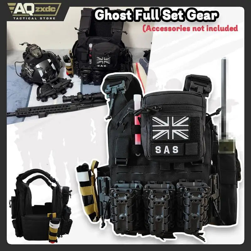 AQzxdc Conjunto completo de cos Call of Duty 19 Night War Night Raid Ghost Chaleco táctico Accesorios Chaleco de campo al aire libre (excluyendo accesorios)