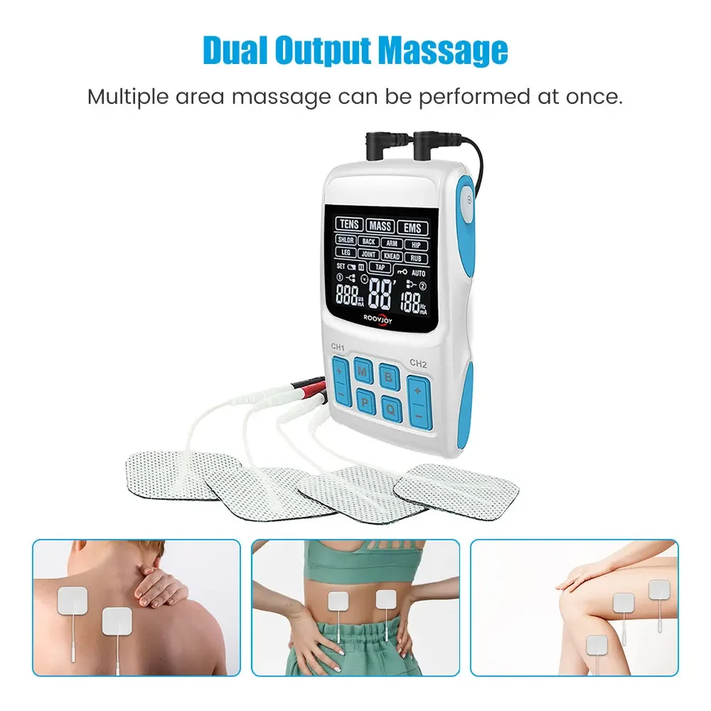 EMS Machine Electric Physiotherapy Tens Body Electrical Nerve Muscle Stimulator Pulse Acupuncture Back Neck Massage Health Care