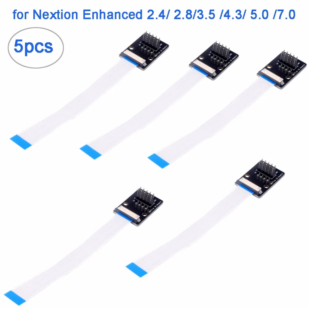 RCmall 5pcs Nextion IO Adapter for 7.0 / 5.0 / 4.3 / 3.5 / 3.2 / 2.8 / 2.4 inch Nextion Enhanced Dispaly GPIOs I/O Extended