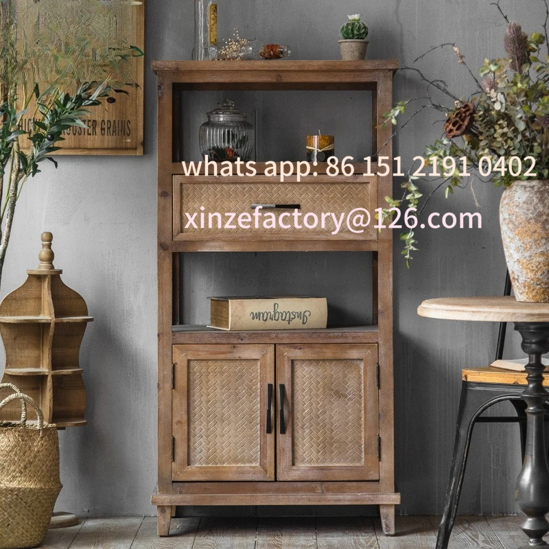 

Customizable retro dining side cabinets, homestay furniture, American country decorative cabinets, photography props, porch