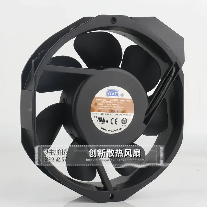 High Temperature Cooling Fan for AVC D3KB1738BAH3WAW 17238 220V 0.27A 17CM Metal
