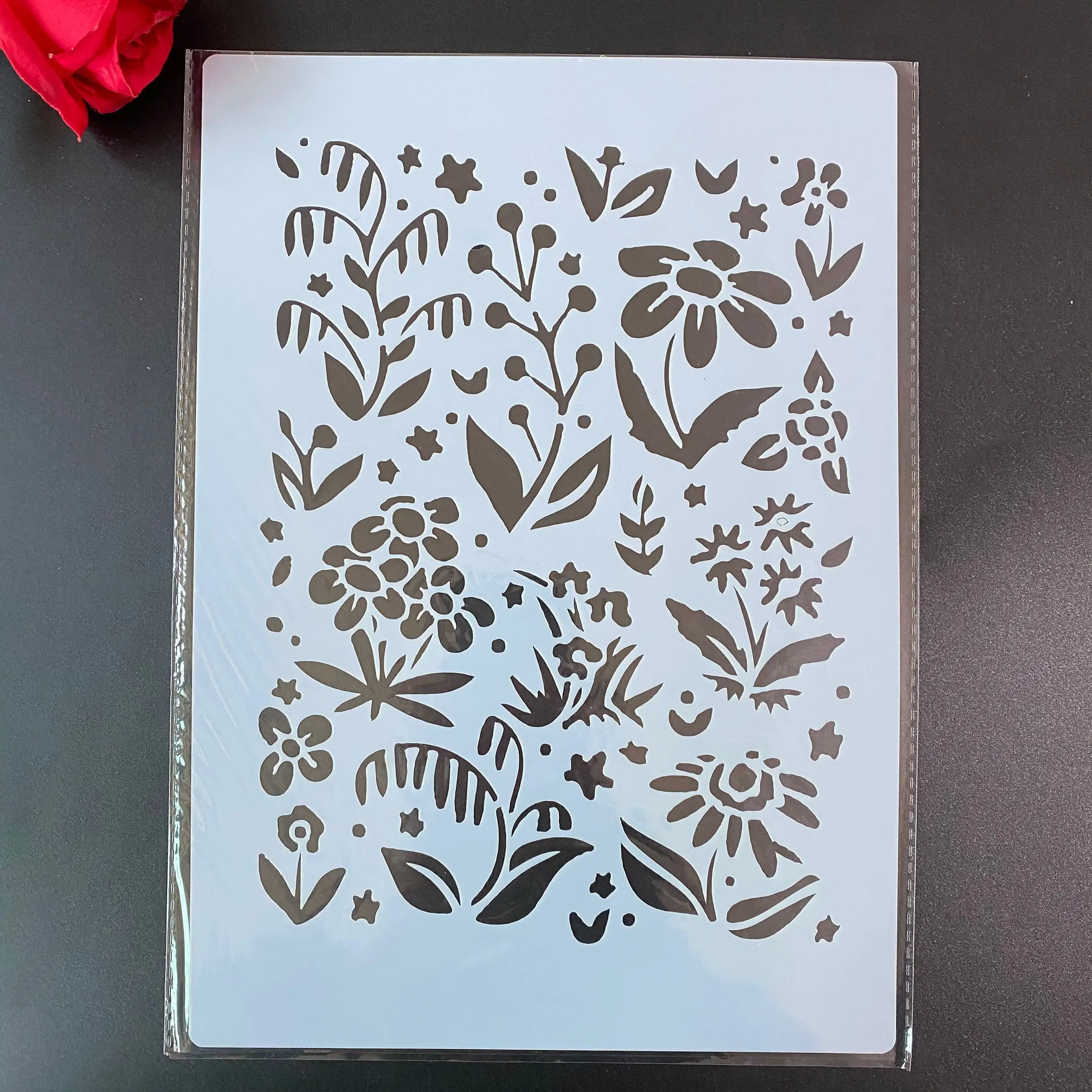 

A4 DIY Stencils Wall Painting Scrapbook Coloring Embossing Album Decorative Paper Card Template,wal Vintage Floral Border