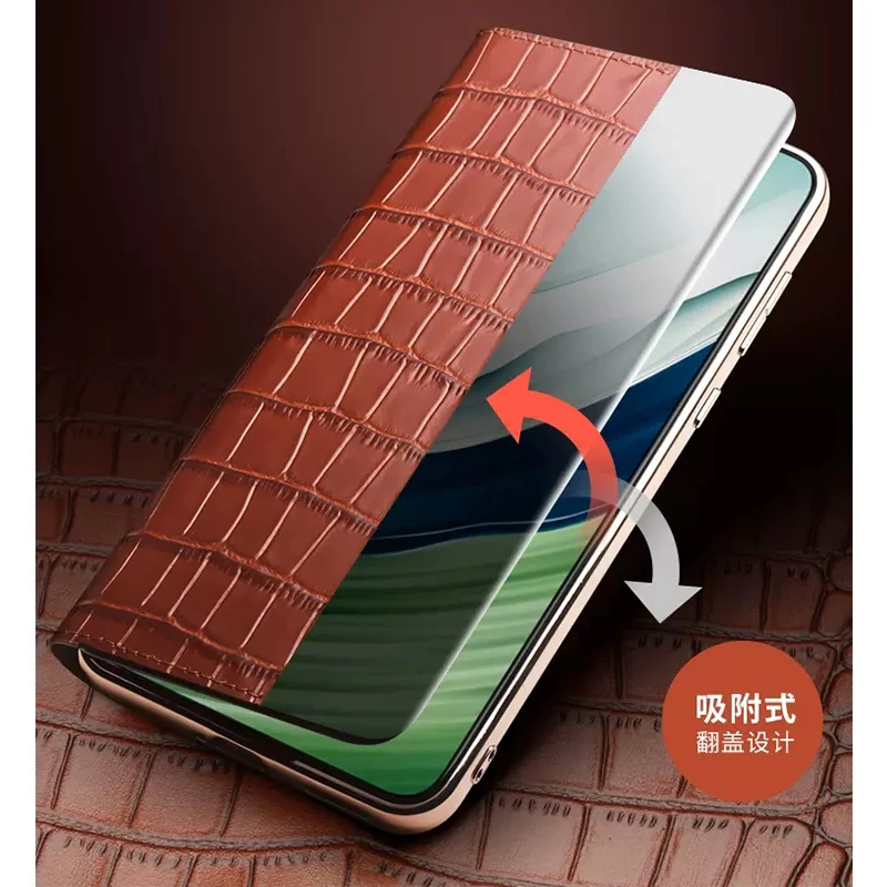 Smart Case für Huawei Mate 60 Pro Carcasa Echtes Leder Telefon Abdeckung Mate 60rs Funda Haut Mate 60 Pro Magnetische Tasche Capa