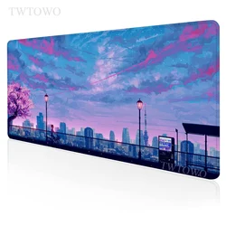 Purple Anime Mouse Pad Gamer XL Computer Custom HD Mousepad XXL Desk Mats Mouse Mat Natural Rubber Anti Slip Office Mouse Mat