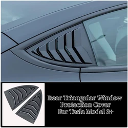 For Tesla Model 3+ Highland 2024 Rear Side Blind Window Rear Triangle Window Spoiler Louver Carbon Fiber Decoration Accessories