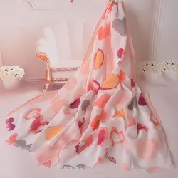Bufanda larga y fina para mujer, pañuelo para la cabeza de algodón, Pashmina, pañuelo con estampado de flores, Foulard Hijab, pañuelos para la cabeza, invierno
