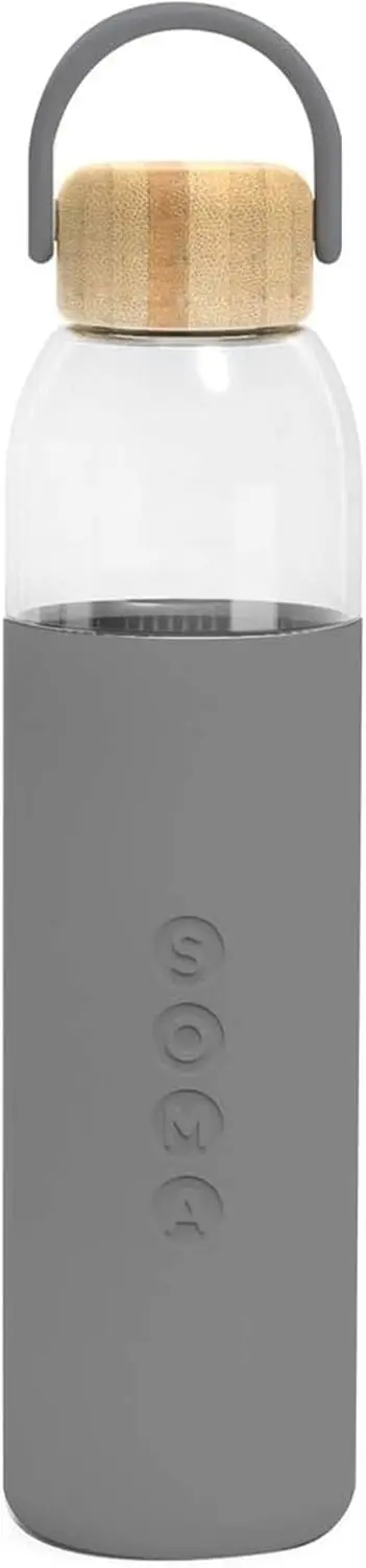 

Полный круг 25 унций. Стеклянная бутылка для воды - Серая - DTC