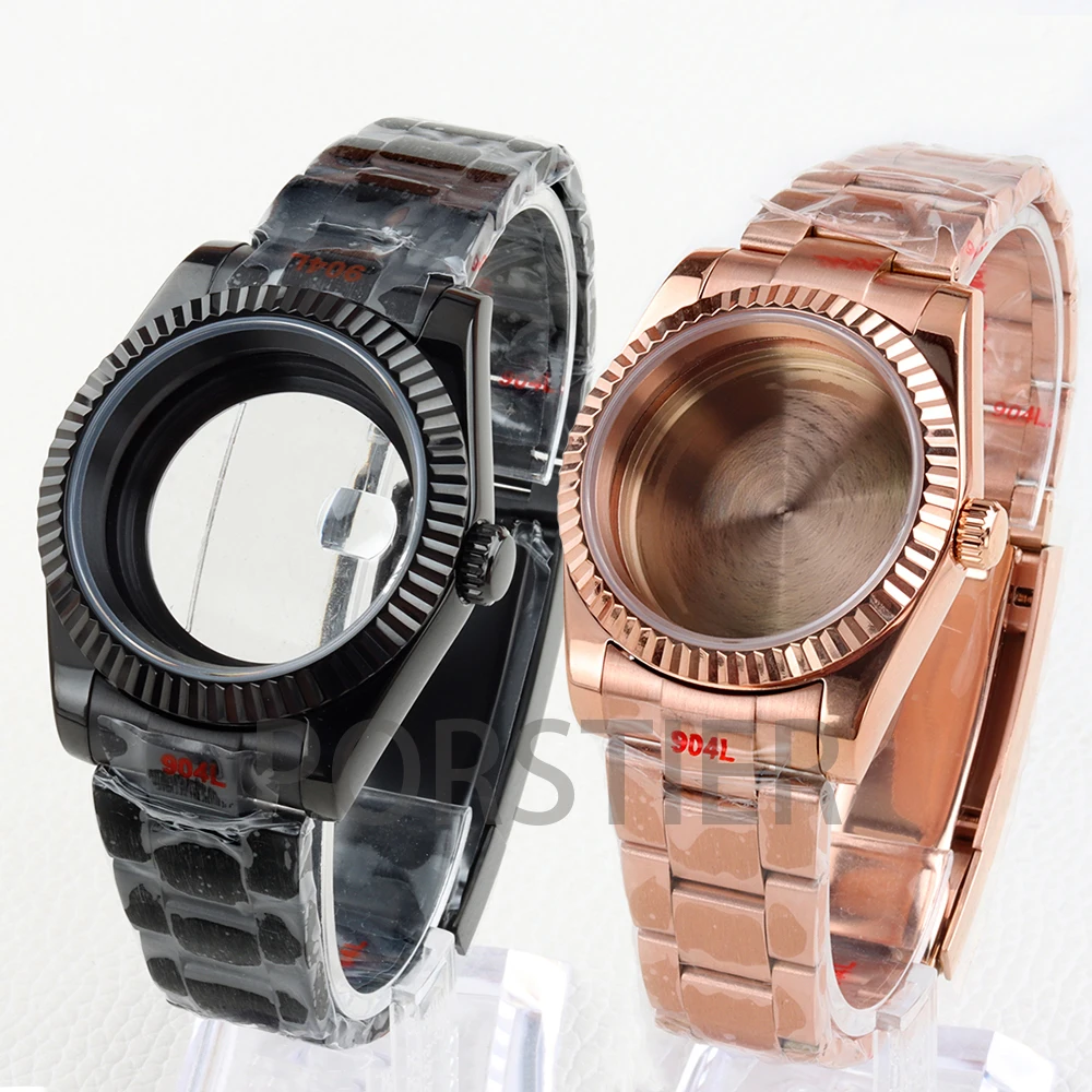 

36mm/39mm NH35 Watch Case 20mm Oyster Brushed Bracelet for Datejust NH35 NH36 Movement 28.5mm Dial Solid 316L Stainless Steel