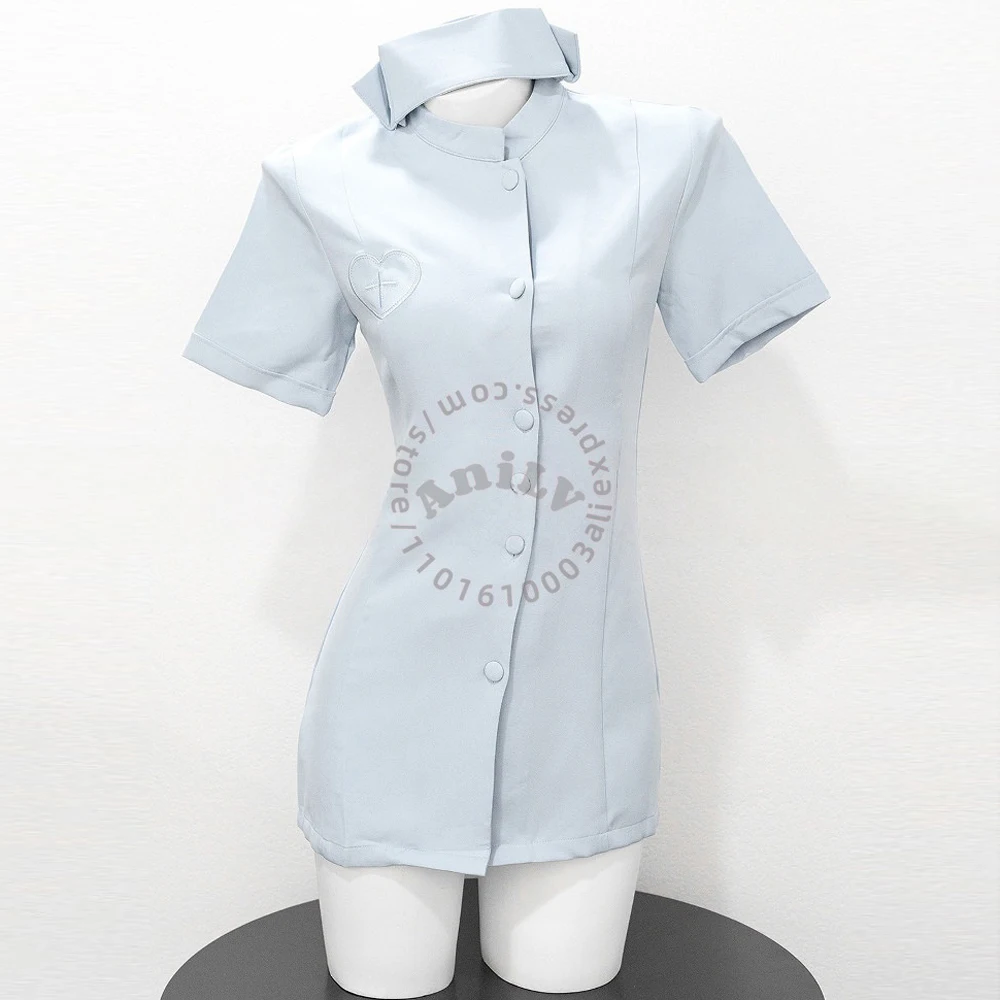 AniLV Anime Lovely Nurse Uniform Doctor Outfit Cosplay Costumes Halloween DIY Scary Nurse Bloody Dress view 5