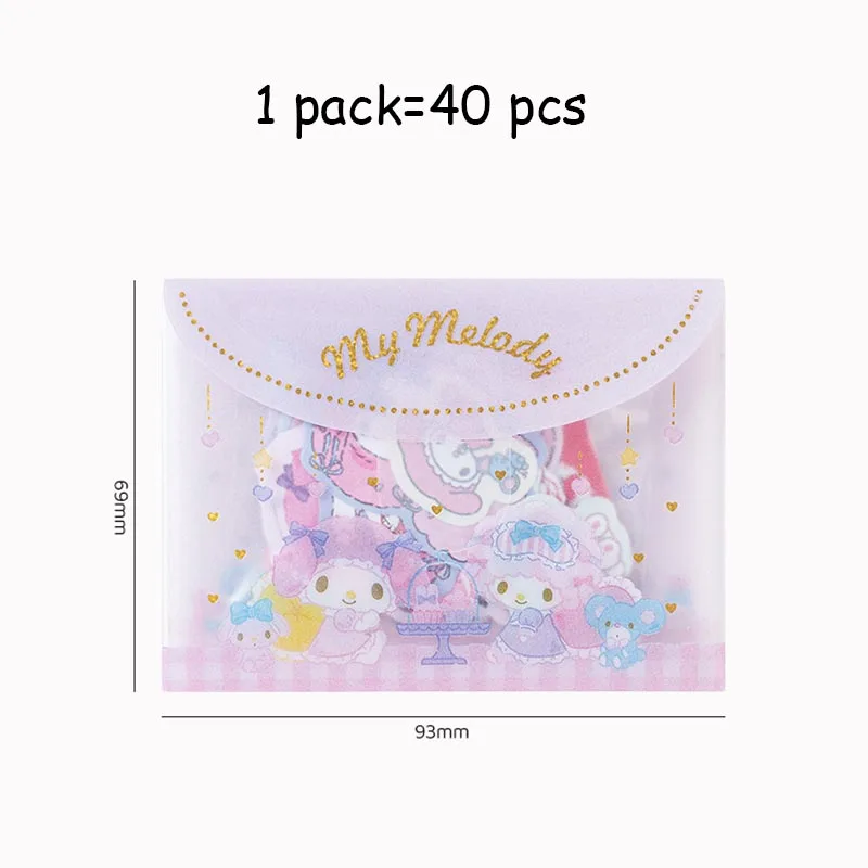 Imagem -02 - Sanrio Cinnamoroll Adesivos Kawaii Pochacco Kitty Scrapbooking Faça Você Mesmo Diário Adesivo Decorativo Etiqueta de Papelaria 28 Pacotes por Lote