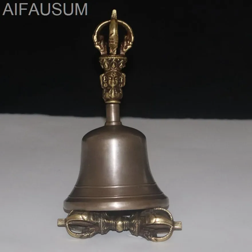 1set 13cm 16cm 18cm Copper Vajra bell ghanta Handbells hand bell Tibetan Buddhism meditation artifact