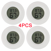 -50~ +70°C Mini LCD Digital Thermometer Hygrometer Fridge Freezer Tester Temperature Tester Sensor Humidity Meter Detector 4PCS