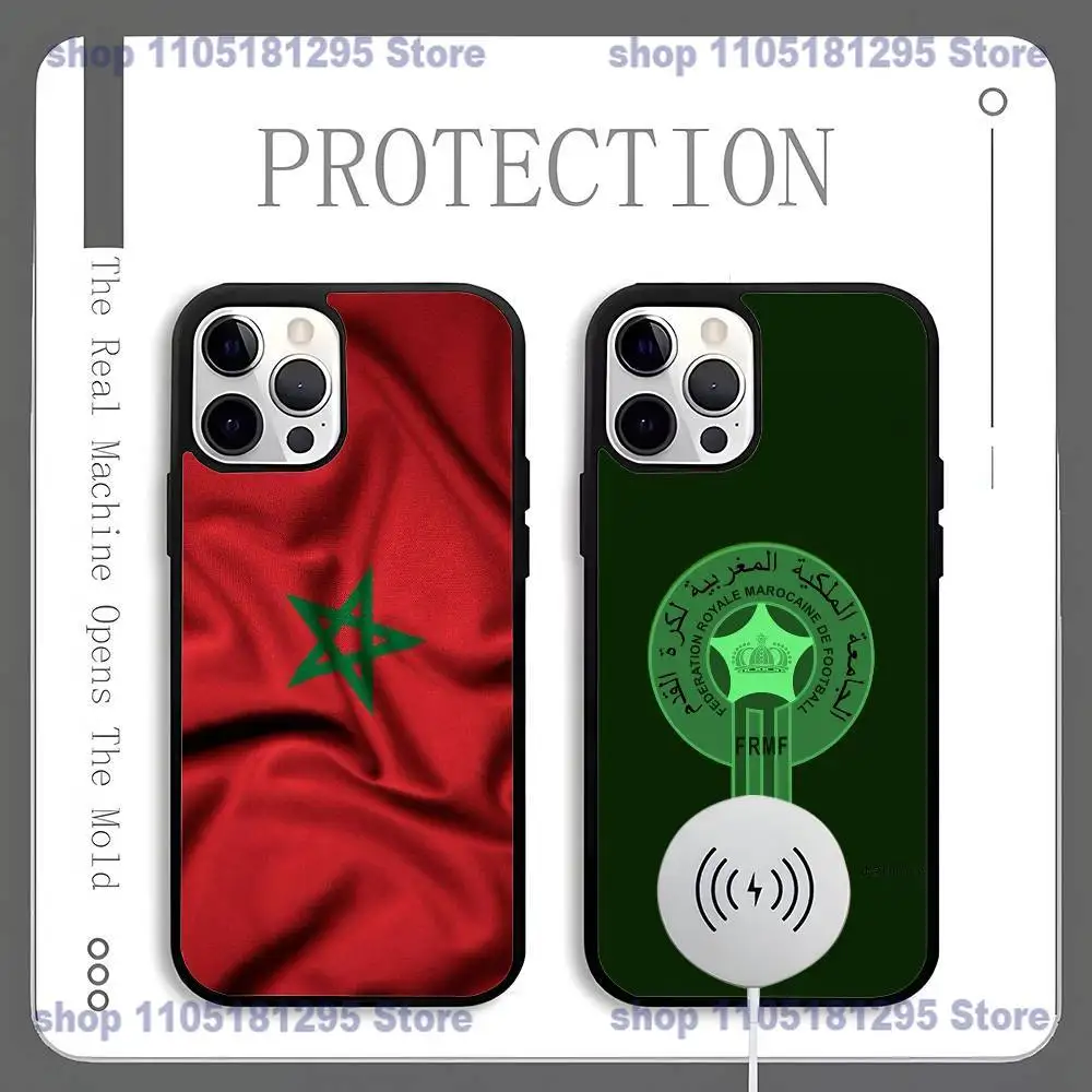 

Morocco Flag Phone Case For iPhone 17,16,15,14,13,12,11,Pro,Max,Plus,Mini,SE4,E Magnetic Magsafe Wireless Charging