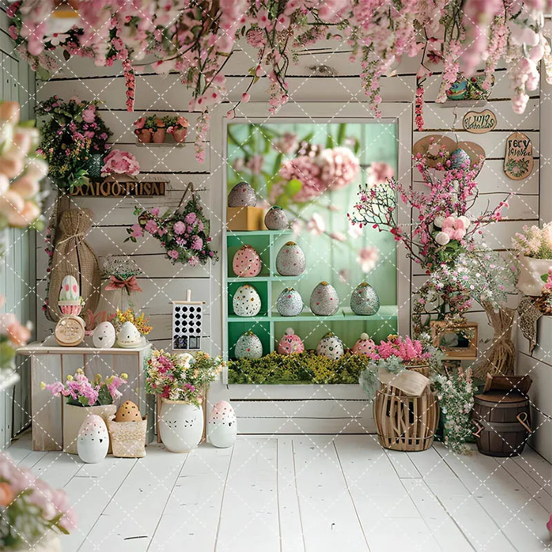 Mehofond Easter Day Photography Background Newborn Kids Birthday Party Spring Egg Store Floral Wonderland Decor Backdrop Photo
