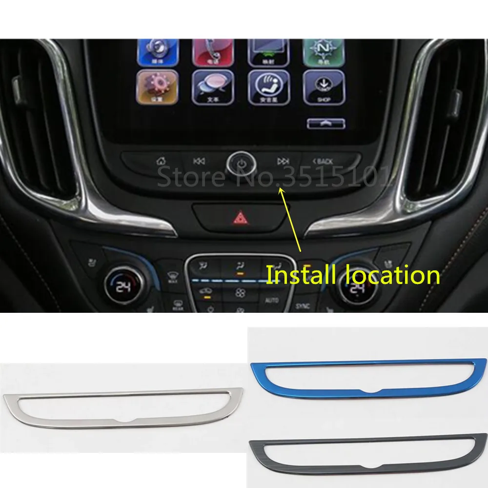 

Car Sticker Middle Console Central Control Navigation Switch Trim Frame For Chevrolet Equinox Third GE 2017 2018 2019 2020 2021