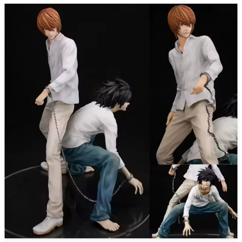 

Death Note Electric Shock Gk Light Yagami & L Statue Anime Figure Pvc Model Wholesale Collectible Desktop Ornament Gift For Fans