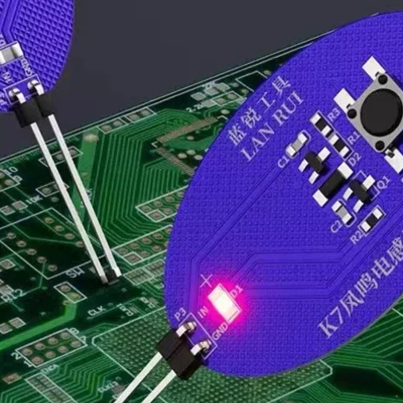 Lanrui k7 testador de indutância ferramenta de reparo da placa-mãe do telefone móvel dispositivo de detecção eletromagnética com indicador de falhas de luz vermelha