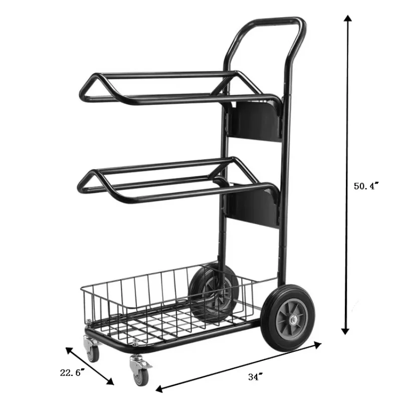 

【Best-selling】2 Tier Rolling Saddle Rack Horse Equipment Storage Cart with Blanket Basket Logo Food Display Stand Powder Coating