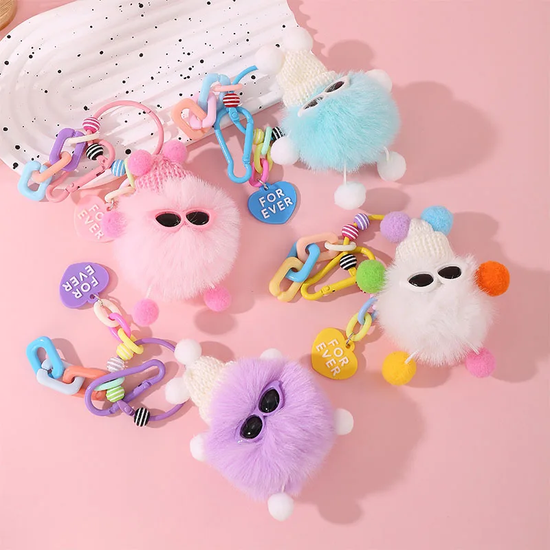

Kawaii Cartoon Elf Luggage Accessories Plush Keychain Pendant Cute Girl Backpack Crossbody Bag Pendant Children Birthday Gifts