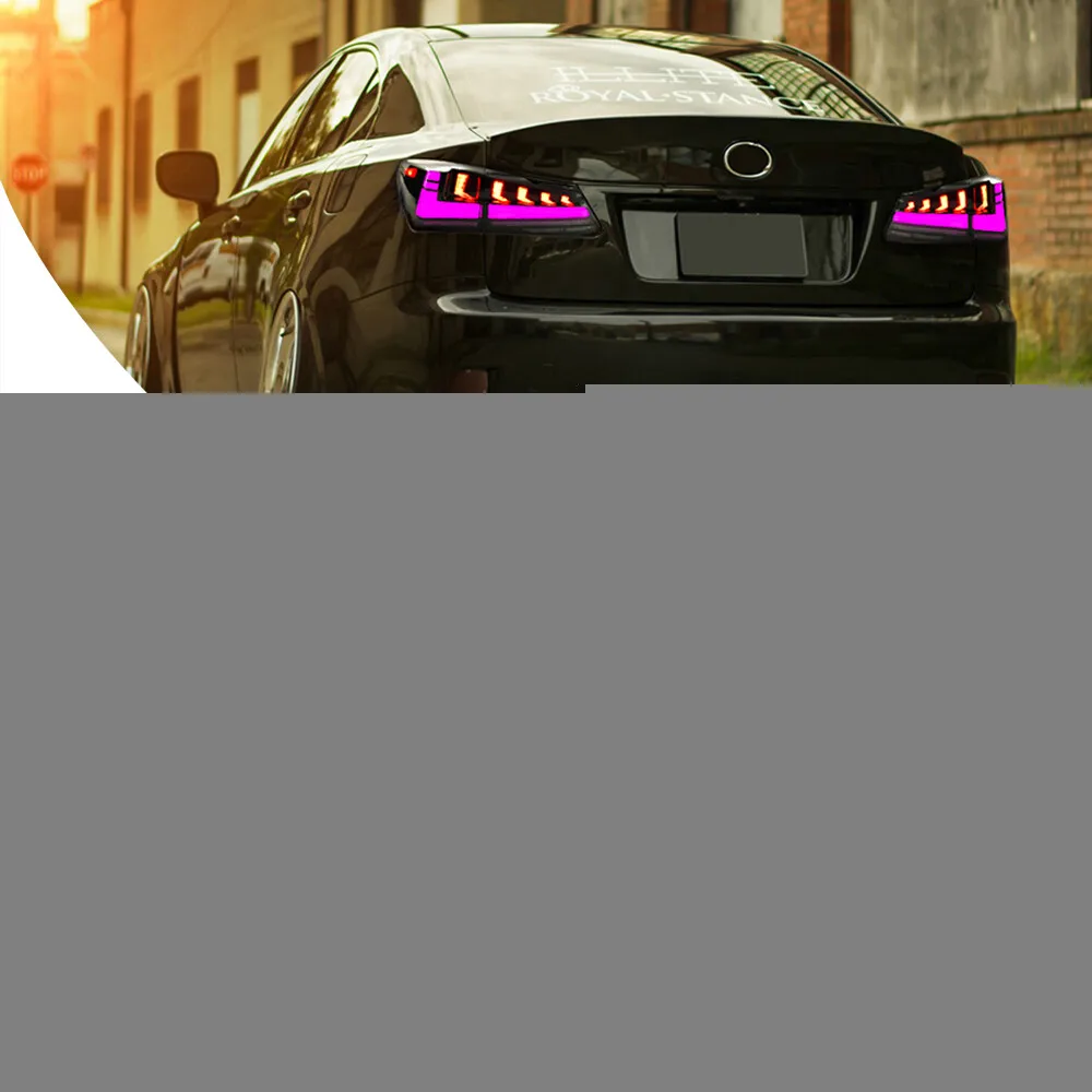 

1 комплект RGB цветных светодиодных задних фонарей в сборе для Lexus IS250 IS350 ISF 2006-2013 последовательный указатель поворота багажника задние стоп-сигналы