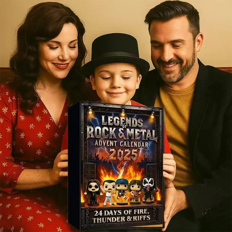 ﻿   ロック＆メタル アドベントカレンダー ギフト ブラインドボックス 2D フラットアクリル アイコニックミュージックキャラクターコレクション カウントダウンカレンダー ファンギフト