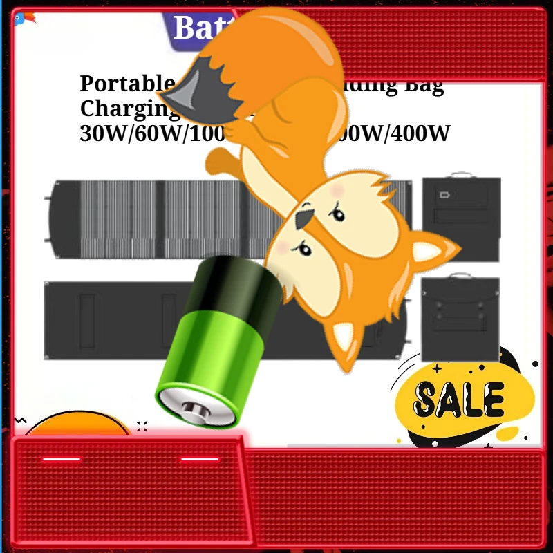 

Portable Solar Panel Folding Bag Charging Board 30W/60W/100W/120W/200W/400W