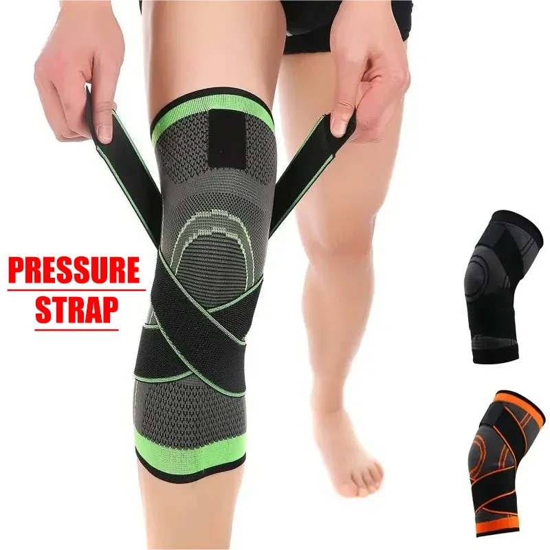 1PCS Sports Knee Pad Pressurized Elastic Knee Pad Support Fitness Gear Basketball Volleyball Brace Tennis Cycling Protector